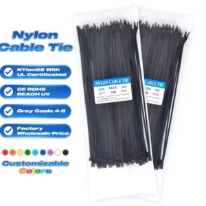 CHINEE 12 Inch Miniature Self Locking Nylon Cable Zip Ties 2.8x300mm 18 LB Custom Factory White Black Red Yellow Blue Green Wire Straps