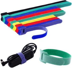 CHINEE 12×500 Reusable Nylon Cable Ties 20″ 12cm Magic Cable Ties Adjustable Magic Tape in Various Colors for Repeated Use