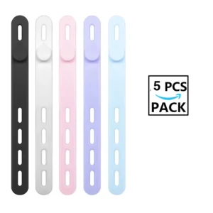 CHINEE 13cm Multifunctional Durable Adjustable Washable Silicone Cable Tie 5pcs pack Food Storage Indoor Outdoor Wire Cord Tools
