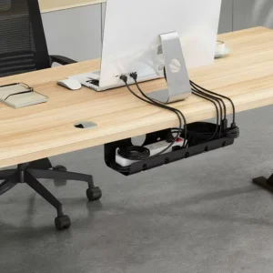CHINEE 2 Pack Self Adhesive Under Desk Cable Organizer Holder Tray Ironing Board Charging Desk Cable Tie Marker Clips Collection Holder