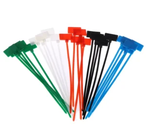 CHINEE 250pcs Easy Mark 4*150mm Nylon Cable Ties Tag Labels Plastic Loop Ties Markers Cable Tag Self locking Zip Ties