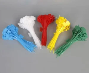 CHINEE 3.2*215mm CHS High Quality Cable Tie with Label Tag Self Locking Flag Cable Tie Marker Tag