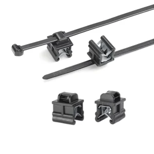 CHINEE 3.6*200mm Self Locking Nylon 66 Cable Ties with Edge Clip Clamp EC20 for Plate Thicknesses of 3 6 mm