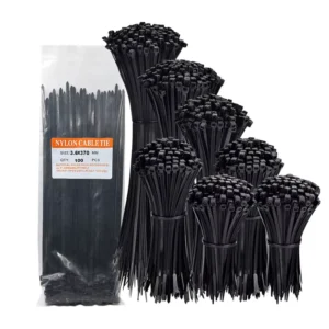 CHINEE 3.6*370MM Customized Double Sided Toothed Nylon Cable Tie Self-Locking Nylon 6 Nylon Ties for Car Tyre Anti Slip