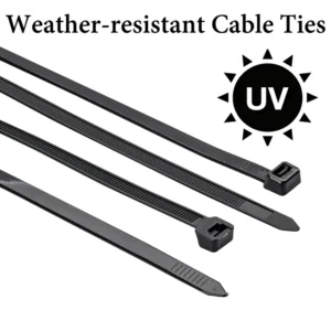 CHINEE 3.6x150mm Self-Locking Cable Tie UV Weather & High Temperature Resistant PA66 Nylon 66 Self-Locking Zip Ties