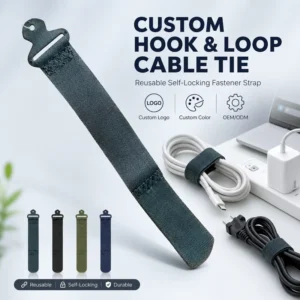 CHINEE 30*3.8cm Hook and Loop Self locking Wire Zip Ties Velcroes Cable Ties Hook and Loop Fastener Strap Velcroes Strap