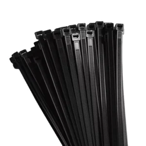 CHINEE 300mm Black Nylon 66 Self Locking Cable Zip Ties 14 Inch 50 LBS UV Resistant Halogen Free Outdoor Fencing Wire Management