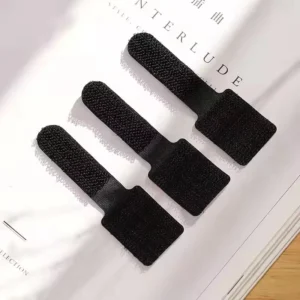 CHINEE 3m Adhesive Velcroes Tape Nylon Stock Cable Tie Reusable Nylon Hook and Loop Strap Black Cable Ties