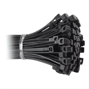CHINEE 4.4*380mm Black Adjustable Self locking Nylon66 Cable Tie Heat Resisting and Corrosion Control for Industrial Use