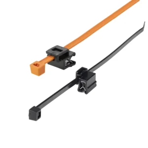CHINEE 4.6*200mm Nylon Zip Ties with EC5 Edge Clip For Car Wiring And Electrical Installation Cable Tie Base