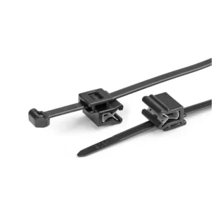 CHINEE 4.6*250mm Self Locking Nylon 66 Cable Zip Ties with Edge Clip Clamp EC5 Model Two Assembly Options RoHS+CE Certified