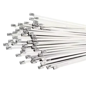 CHINEE 4.6x300mm Self Locking Stainless Steel 304 High Temp Resistant Cable Ties for Electrical Industrial Use Bundle Cables