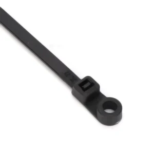 CHINEE 4.8*250mm Nylon 66 Self Locking Screw Mounted Zip Ties X14 Cable Ties with Mounting Holes for M5 Screws