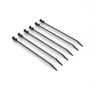 CHINEE 4X150mm Self locking Fixed Head Nylon Cable Ties with Screw Holes Black & White Plastic Straps for Wire Bundling