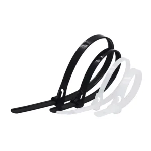 CHINEE 5.2*200mm High-Quality Black and White Self-Locking Nylon Cable Ties with PA66 Are UV-Resistant and Not Easy to Break