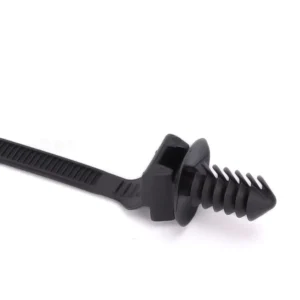 CHINEE 5.5*150mm X30 Fir Tree Type Self Locking Nylon 66 Push Mount Cable Ties Aperture 6.5 7.2mm Plate Thickness 0.3 8mm