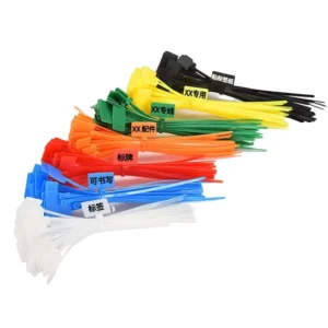CHINEE 6 Colors 4 Inch 6 Inch 8 Inch Nylon Cable Marker Ties Self locking Cord Tags Write on Ethernet Label Wire Straps