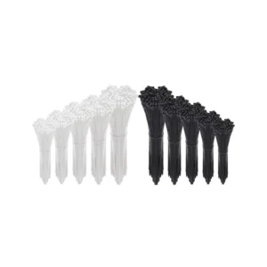 CHINEE 60mm 1500mm Nylon PA66 Zip Ties Multi Size Black White Plastic Cable Straps for Home Office and Industrial Use