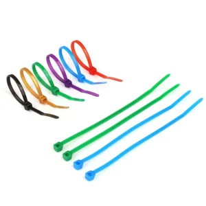CHINEE 7.2*450mm Double Flex Cuff Wire Black Nylon Plastic Cable Wire Tie Cord Strap Zip Ties