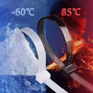 CHINEE 7.6*500mm Black Plastic Cable Clips 250 Pieces Per Bag Factory Custom Self Locking Nylon Cable Ties