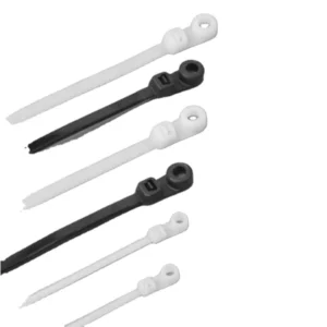 CHINEE 8″ Nylon Mounting Cable Ties Plastic Mount Head Screw Zip Ties 50 Lbs