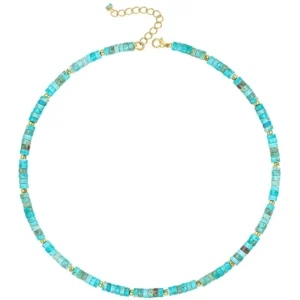 CHINEE 9 Styles Gemstone Beaded Necklace Set 18K Gold Plated Stainless Steel Spacer Beads Waterproof Non Tarnish Boho Jewelry for Women