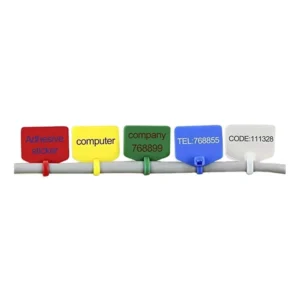 CHINEE A4x150mm Self Locking Eco Friendly Nylon Cable Ties with Multi Color Tags for Industrial Electrical Applications
