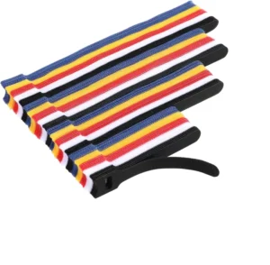 CHINEE Adjustable Back to Back Hook and Loop Custom Printed Logo Vencro Nylon Tie Cable Strap Rotatable Cable Ties
