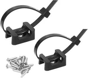 CHINEE Adjustable Cable Tie Mount Saddle Type Plastic Wire Clamp Black White Cable Clip Mounting Tie
