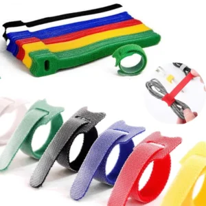 CHINEE Adjustable Elastic Nylon Cord Organizer Cable Straps Reusable Wire Ties with Hook and Loop Fastening