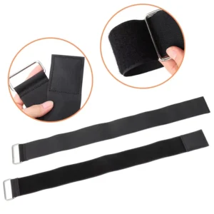 CHINEE Adjustable Hook and Loop Strap Fasteners Tape Customizable Hook and Loop Cable Tie With Metal Buckle