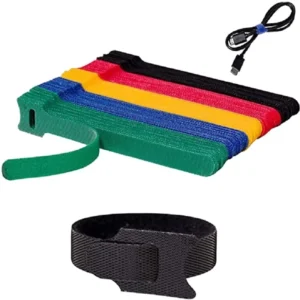 CHINEE Adjustable Nylon Cable Management Tie Fastening Cord Organizer 100pcs Reusable TV PC Electronics Hook Stand