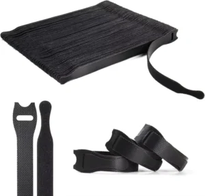 CHINEE Adjustable Reusable Eco-Friendly Self-Adhesive Double Sided Hook Loop Straps Washable Cable Ties for Wires Cords Back-to-Back