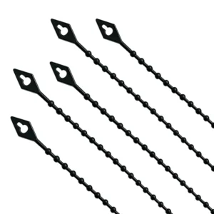CHINEE Adjustable Self Locking Live Buckle Bead String Nylon Cable Ties Black and White Multiple Electrical Specifications