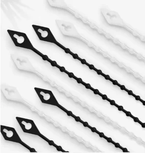 CHINEE Adjustable Self locking Live Buckle Bead String Nylon Cable Ties Black White Multiple Specifications PA66 Material