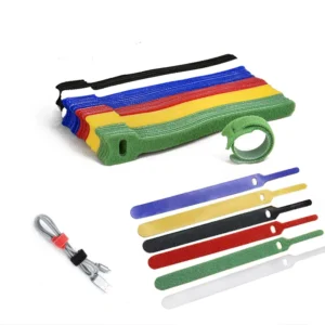CHINEE Ajustable Nylon Back to Back Double Side Hook and Loop Velcroes Cable Tie