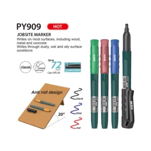 CHINEE BEIFA PY909 Bold Bullet Cable Tie Tunnel Writes on Plastic Concrete Wood Metal Dusty Wet Oily Surface Conditions Jobsite Marker