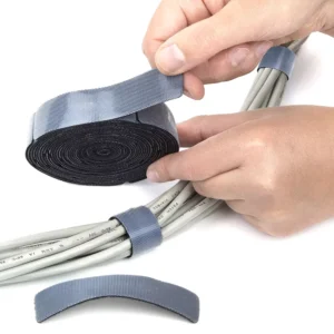 CHINEE Back to Back Hook and Loop Strap Strong Construction Narrow Pre Cut Cable Ties for Cable Wire and Cord Management