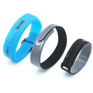 CHINEE Back to Back Strong Grip Fasteners Tape Customized Size Print LOGO Adjustable Cable Tie Hook and Loop Strap