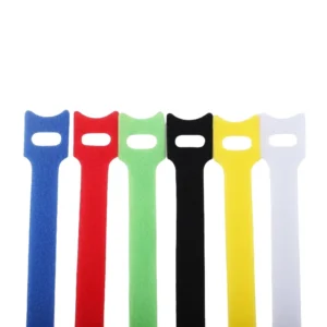 CHINEE Back to back Reusable Colored Nylon T shaped Cable Ties Multi functional Velcro Data Cable Management Straps