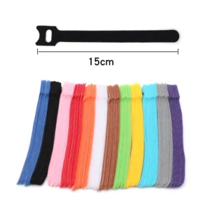 CHINEE Best Selling Low Price Custom Color Size Logo Double Sided Self adhesive Hook Loop Cable Ties Strap Fastener Colorful Reusable