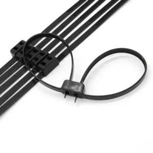CHINEE Black Plastic Double Buckle Handcuff Cable Ties Nylon Cable Ties Zip Ties