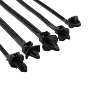 CHINEE Black Winged Push Mount Cable Ties