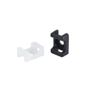 CHINEE Black and White Plastic Waterproof Nylon Cable Tie Holder HC0 HC7 Customizable Saddle Style Wall Mount