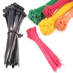 CHINEE CE Certified Professional Cable Tie Manufacturer Black White 100% Nylon 66 Fastening Self Locking Zip Ties 3.6*200mm Cable Ties