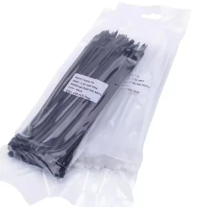 CHINEE CE ROHS UV Resistant Black Self-Locking Nylon 66 Cable Ties Plastic Zip Tie Wrap at 200mm 400mm 350mm Lengths