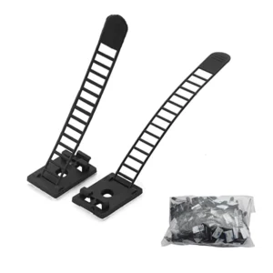 CHINEE CL 1 Adjustable Adhesive Cable Ties Cable Clips Wire Strap Cord Clamp for Cable Management at Home and Office