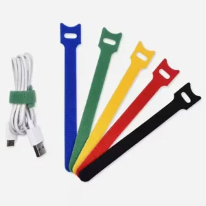 CHINEE Cable Tie 6 Inch Multi colored Hook and Loop Tie Wraps 50 Pack 12x150mm