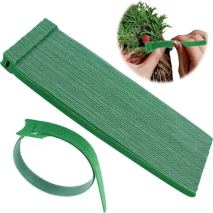 CHINEE Christmas Garland Ties White Hook and Loop Plant Cable Ties Adjustable Holiday Garland Ties Nylon Garden Plant Cable Strap