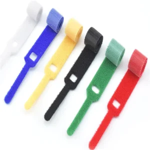 CHINEE Colorful Flexible Automatic Double Side Reusable Carry Self Gripping Cinch Straps Adjustable Hook Loop Cable Tie